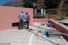 Installation of main central meteorological station, Andros, © NCC Archive